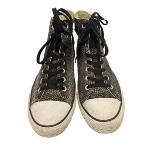 Converse All Star Unisex men 10 women 12 Hi-Top Black & White  Sneakers